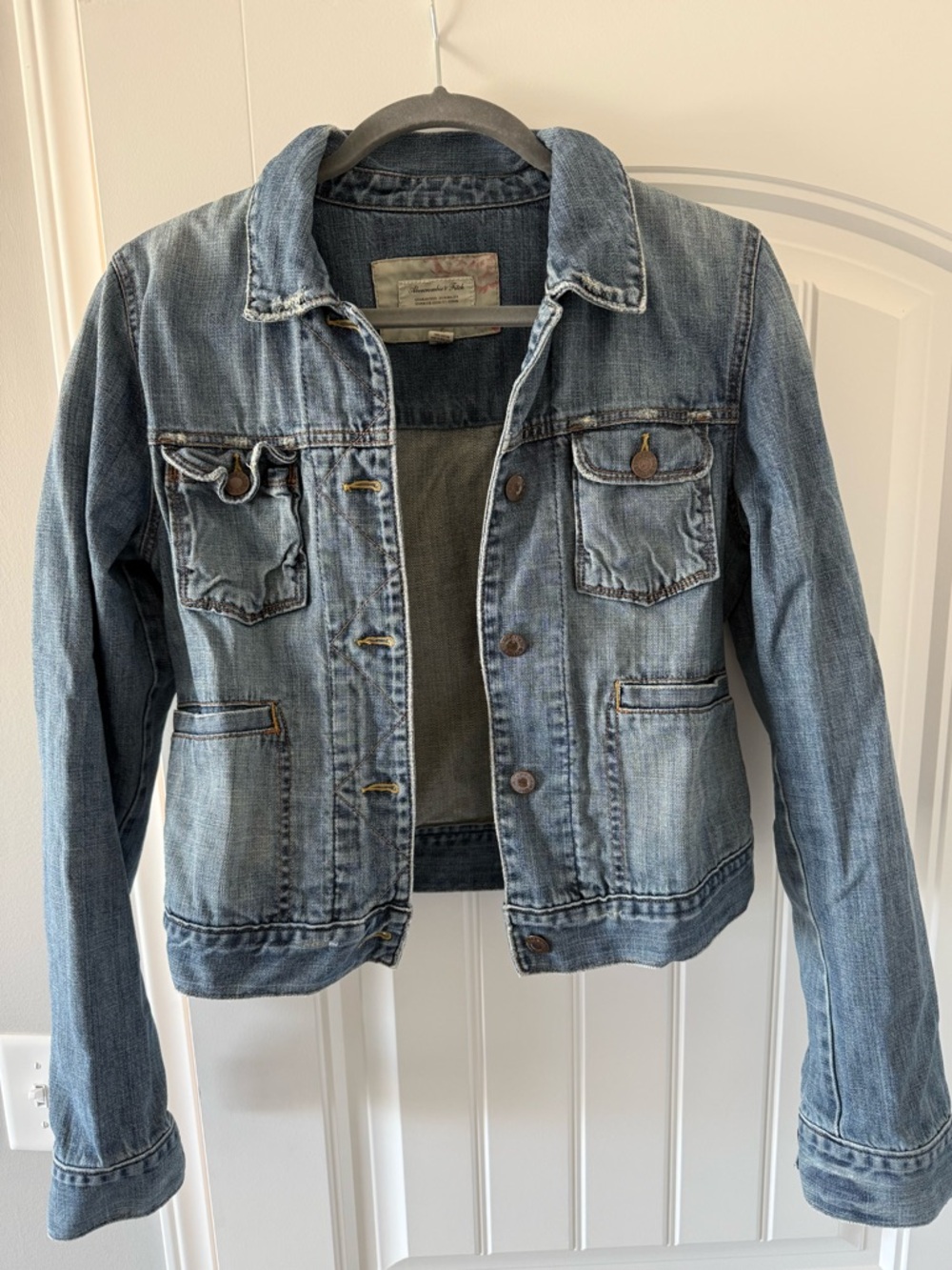 Abercrombie Light Blue Denim Jean Jacket Size M
